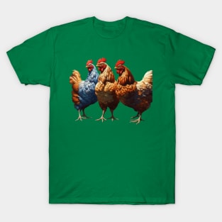 Three French Hens Faith Hope Charity Cut Out v2 T-Shirt